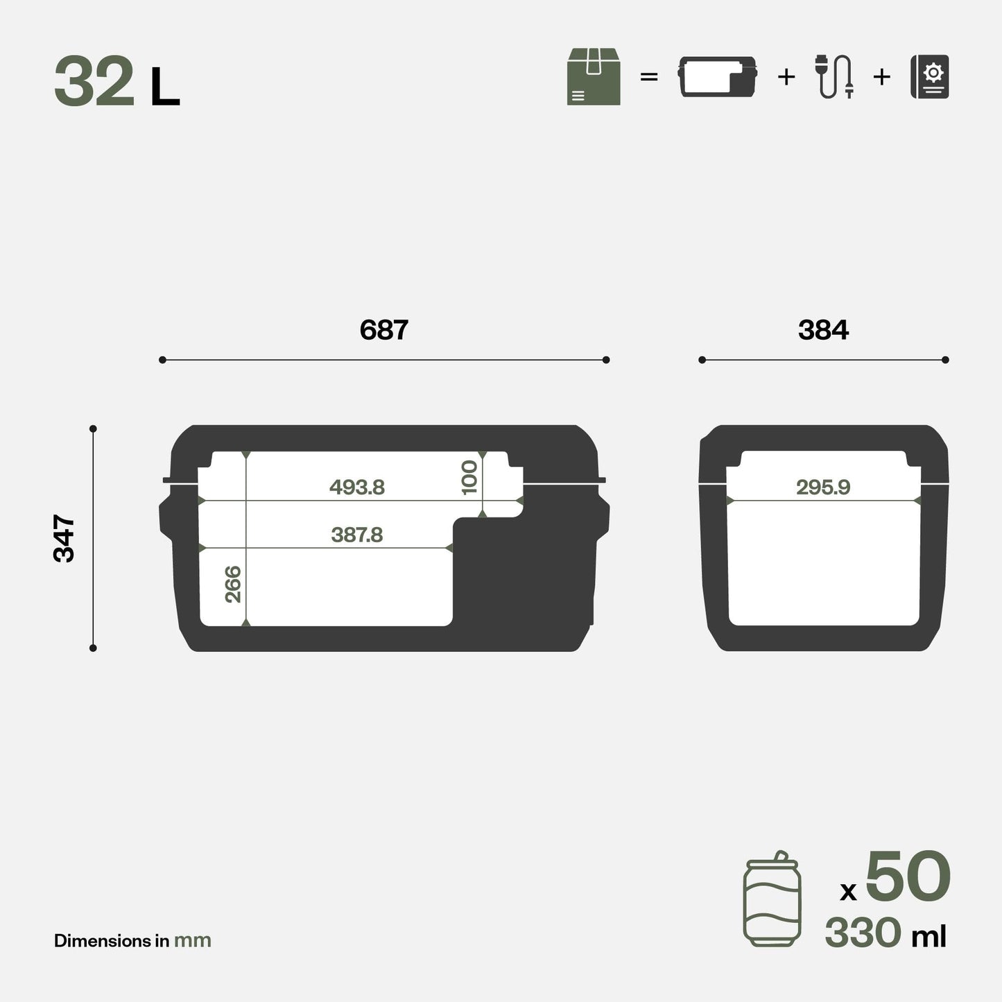 Indel B ITB32 Frigorífico Congelador Portátil 32 L, Compresor 12/24 V