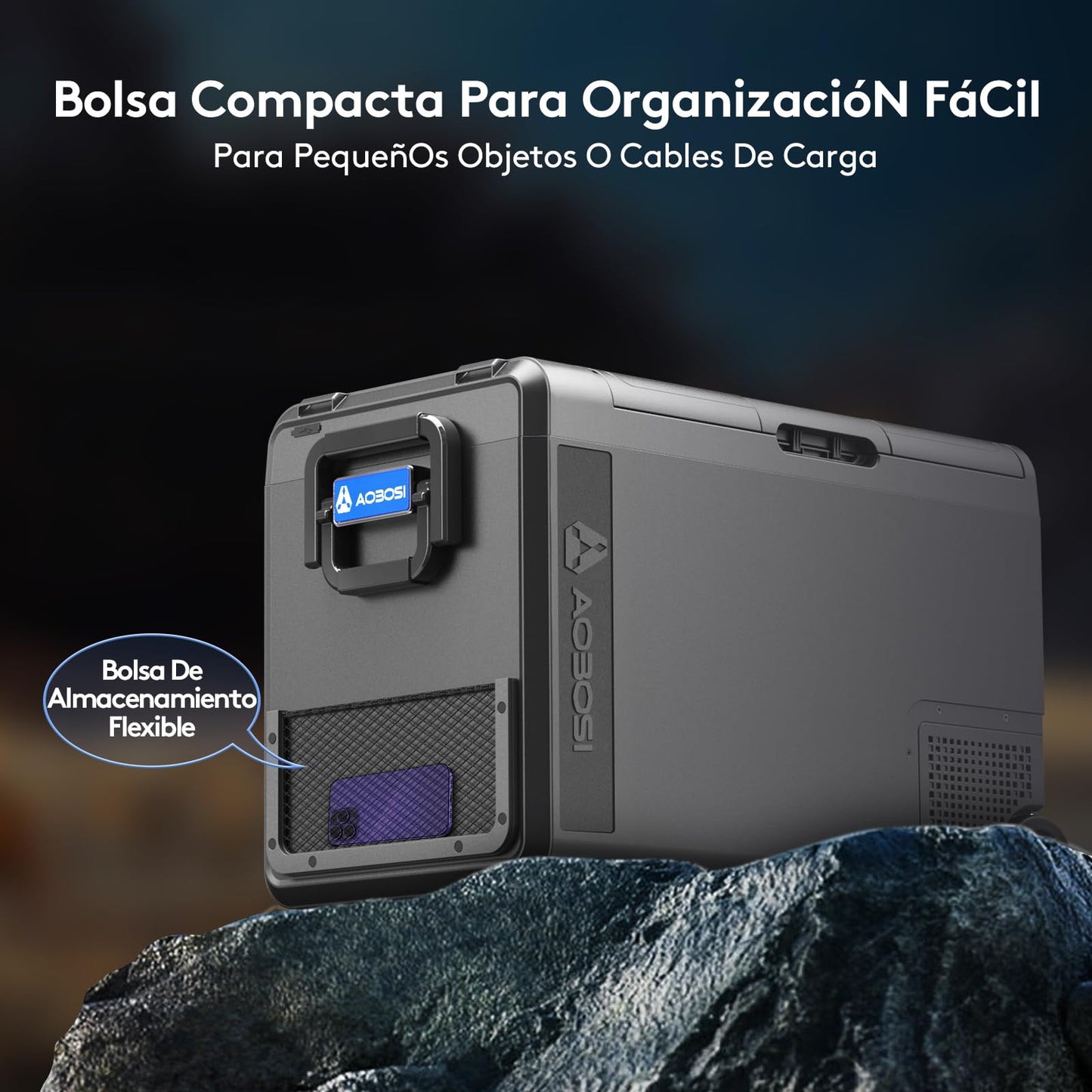 AAOBOSI Nevera Portátil 48 L, Eléctrica, -20°C a 20°C, 12/24 V y 100-240 V