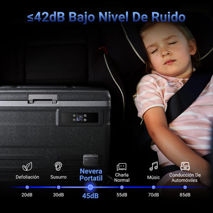 AAOBOSI Nevera Portátil 55 L, App Control, -20°C a 20°C, 12/24 V y 100-240 V