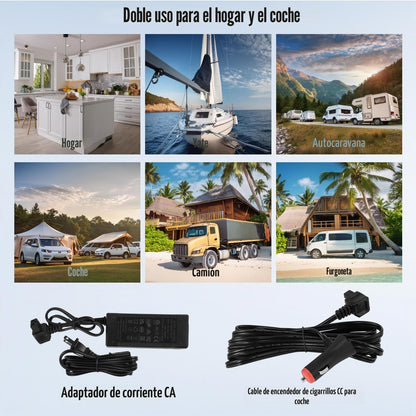 VEVOR Nevera de Compresión Portátil 30 L, 12/24 V y 100-240 V, Temperatura -20°C a 20°C