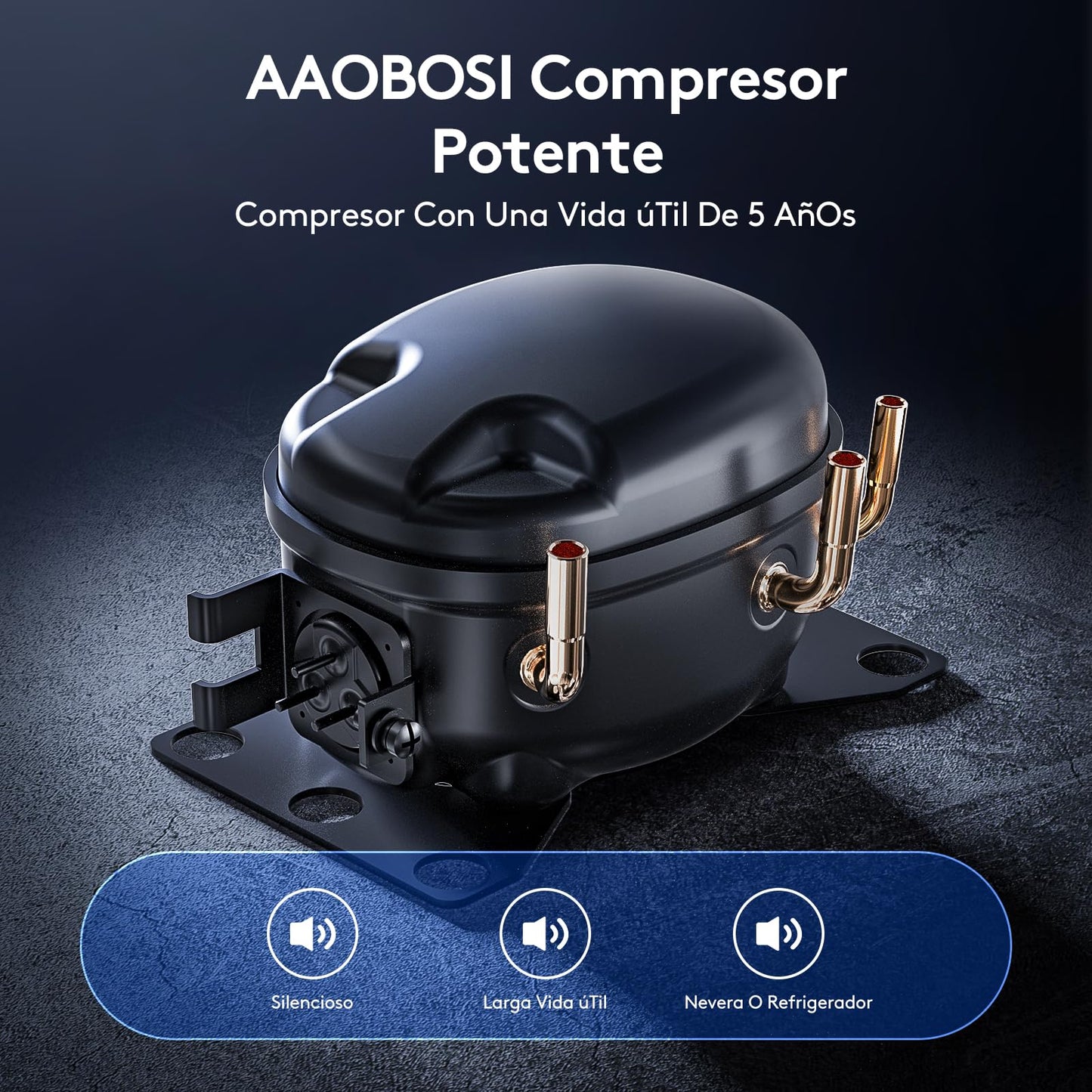 AAOBOSI Nevera Portátil 48 L, Eléctrica, -20°C a 20°C, 12/24 V y 100-240 V